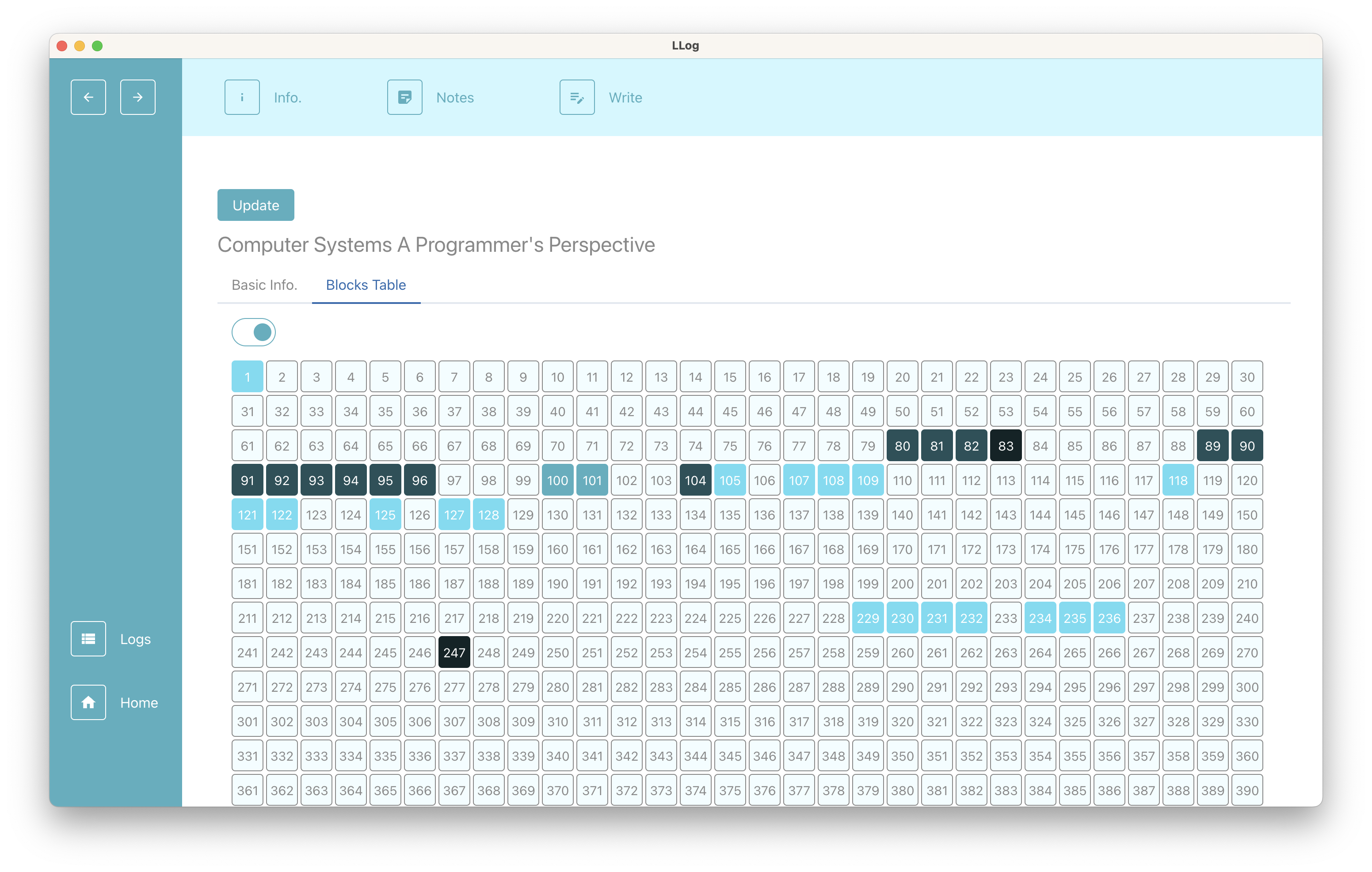 ブロックを俯瞰してみるためのUIの画像